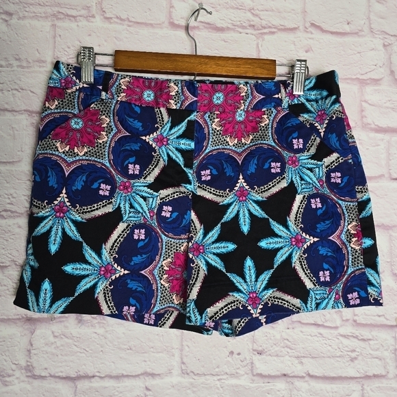 Nicole By Nicole Miller Floral Tropical Print Chino 3" Short size 8 - Picture 2 of 5